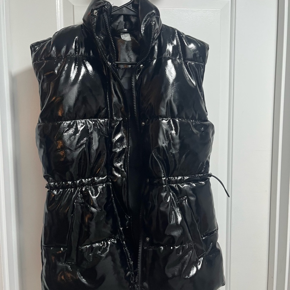 H&M Glossy Black Outerwear